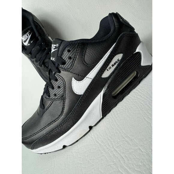 H51- SIZE 6Y | 7.5 WOMEN'S NIKE AIR MAX 90 BLACK / WHITE SNEAKERS RUNNING CD6864 - Picture 6 of 9